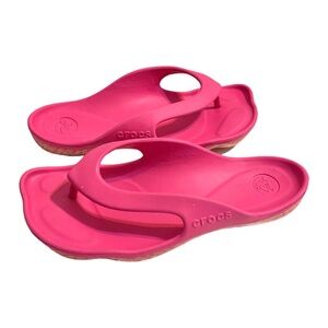 Crocs Pink Boulder Colorado Arch Support Flip Flops Women's Size 7